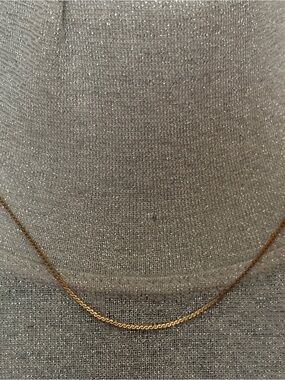 1/20 12KT Vintage Gold Rope Necklace - Sleek Everyday Shine - 18” Chain Classic